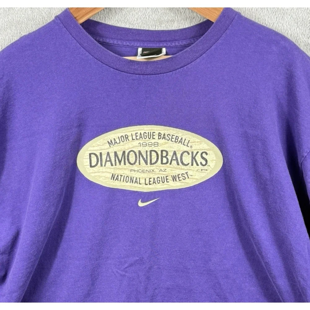 Nike Team Arizona Diamondbacks T-Shirt Mens XL Purple MLB Baseball USA 90s VTG